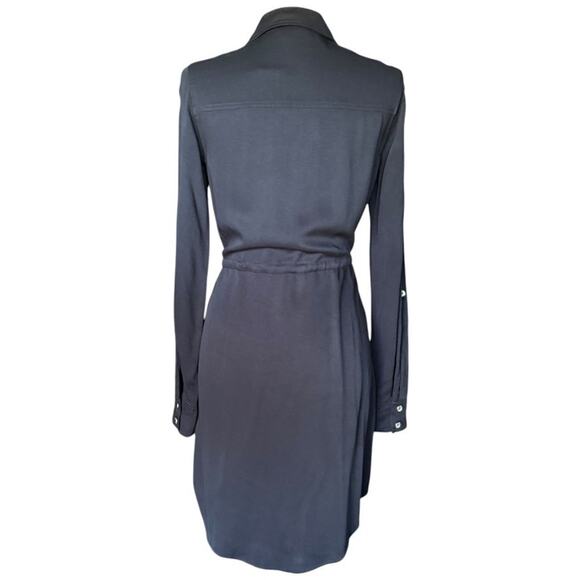 Guess Black Button Front Long Sleeve Belted Shirt Dress Size XS NWT - Picture 3 of 9